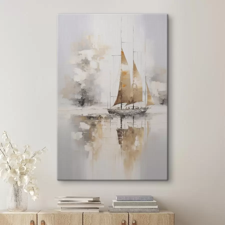 Fototapete Segelboot-Imitationsgemälde s46565