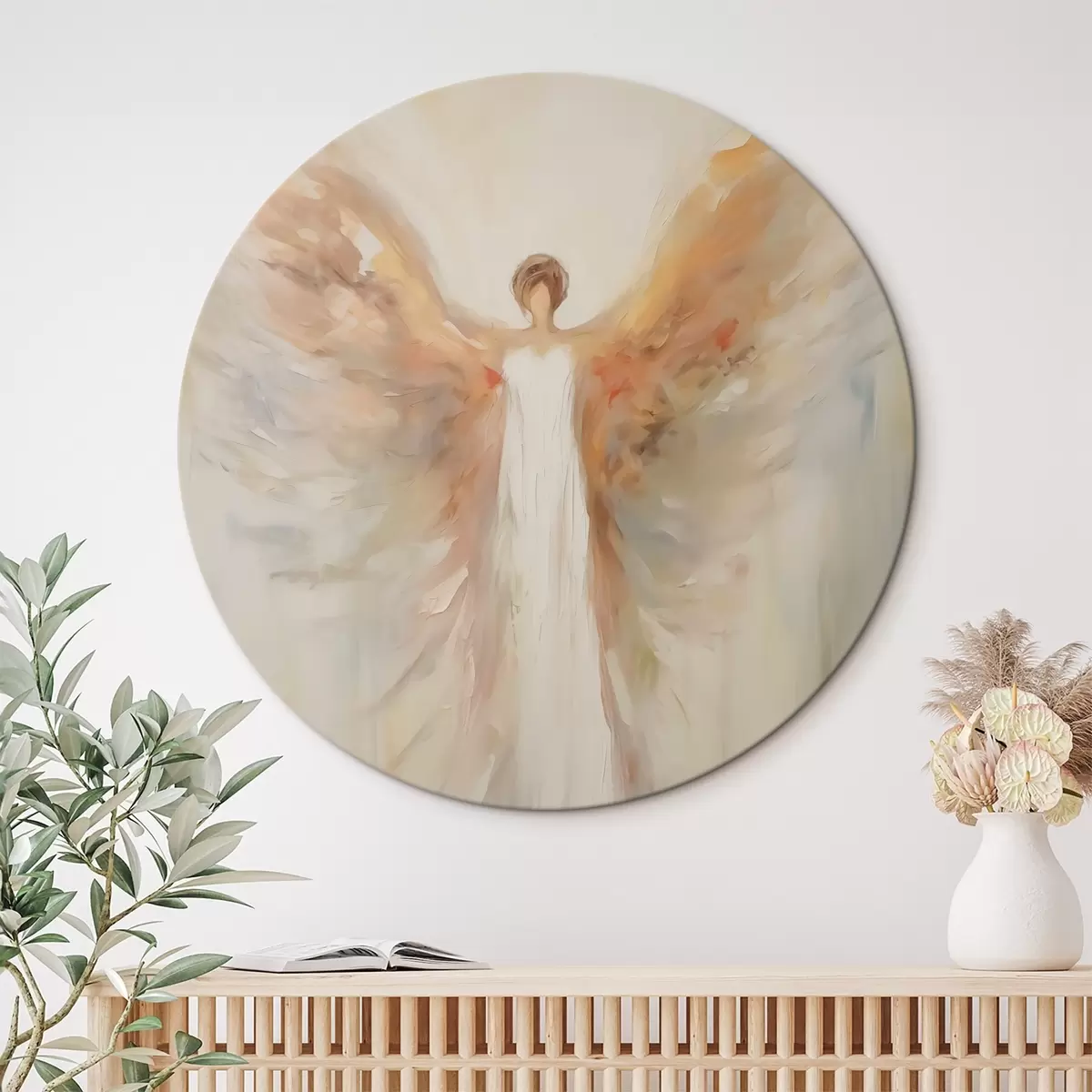 Runde Wandbilder Abstrakter Engel r46568