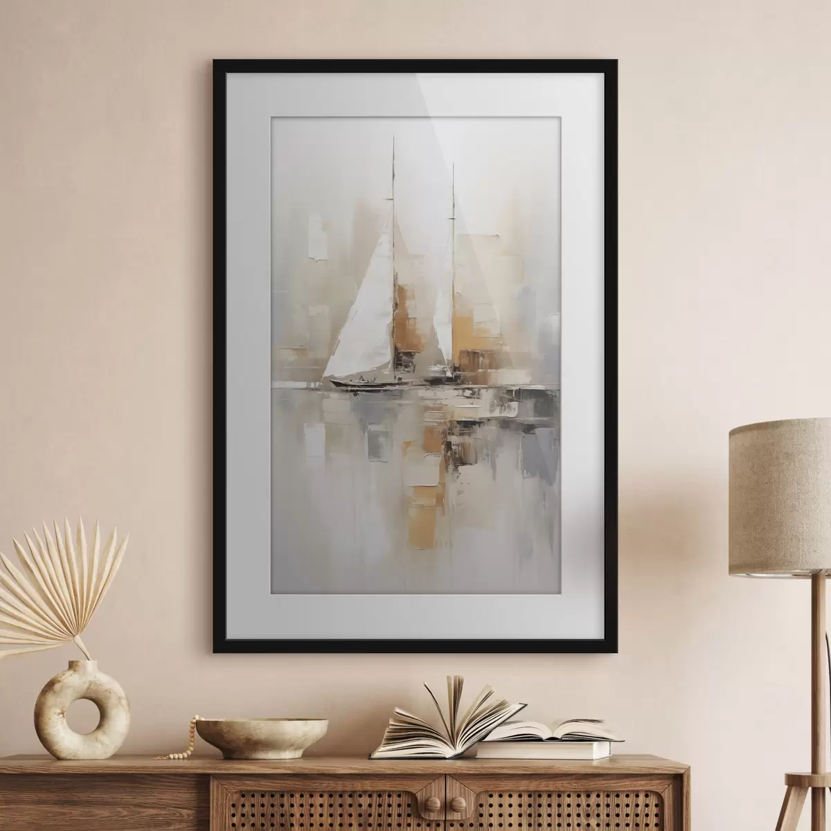Poster Segelboot-Abstraktion f46566