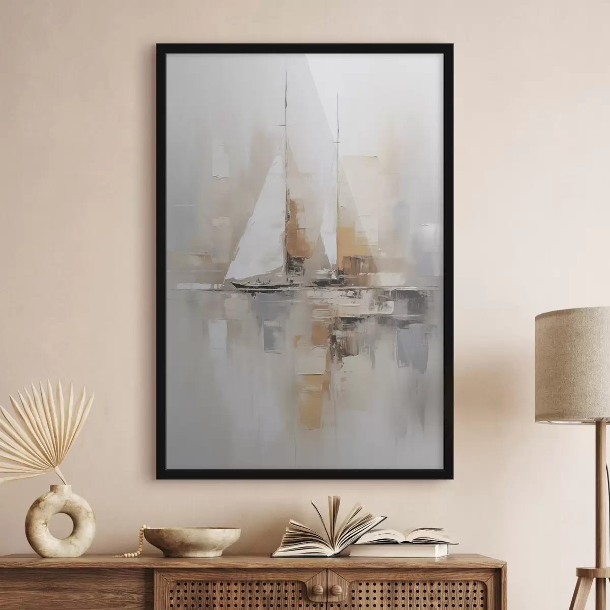 Poster Segelboot-Abstraktion f46566