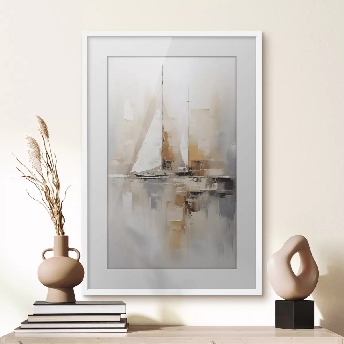 Poster Segelboot-Abstraktion f46566