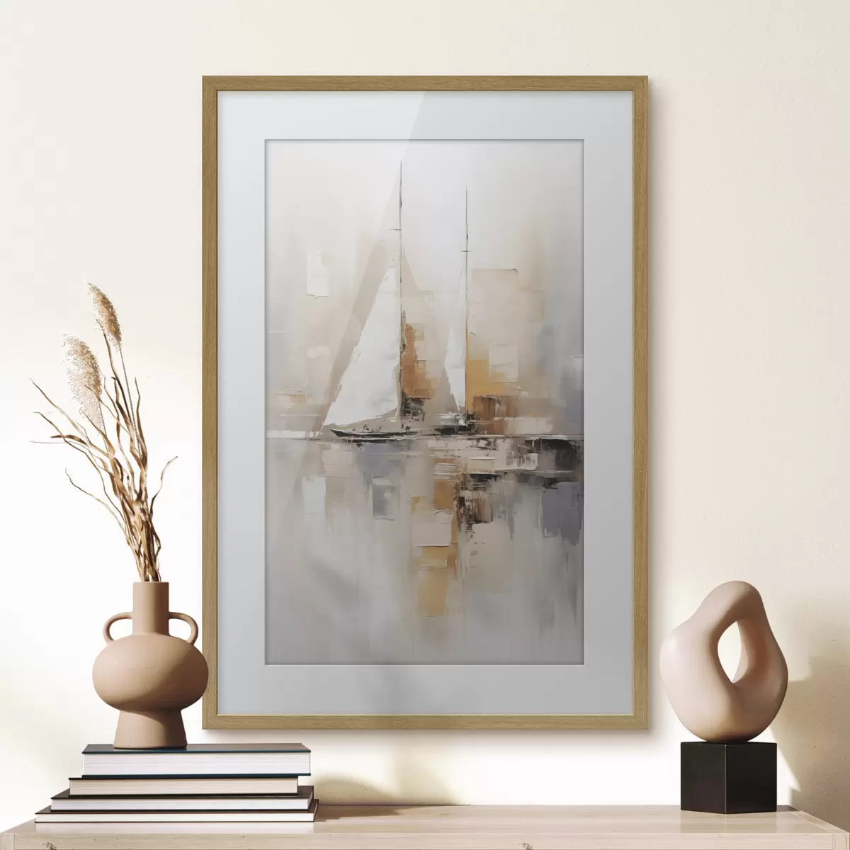 Poster Segelboot-Abstraktion f46566