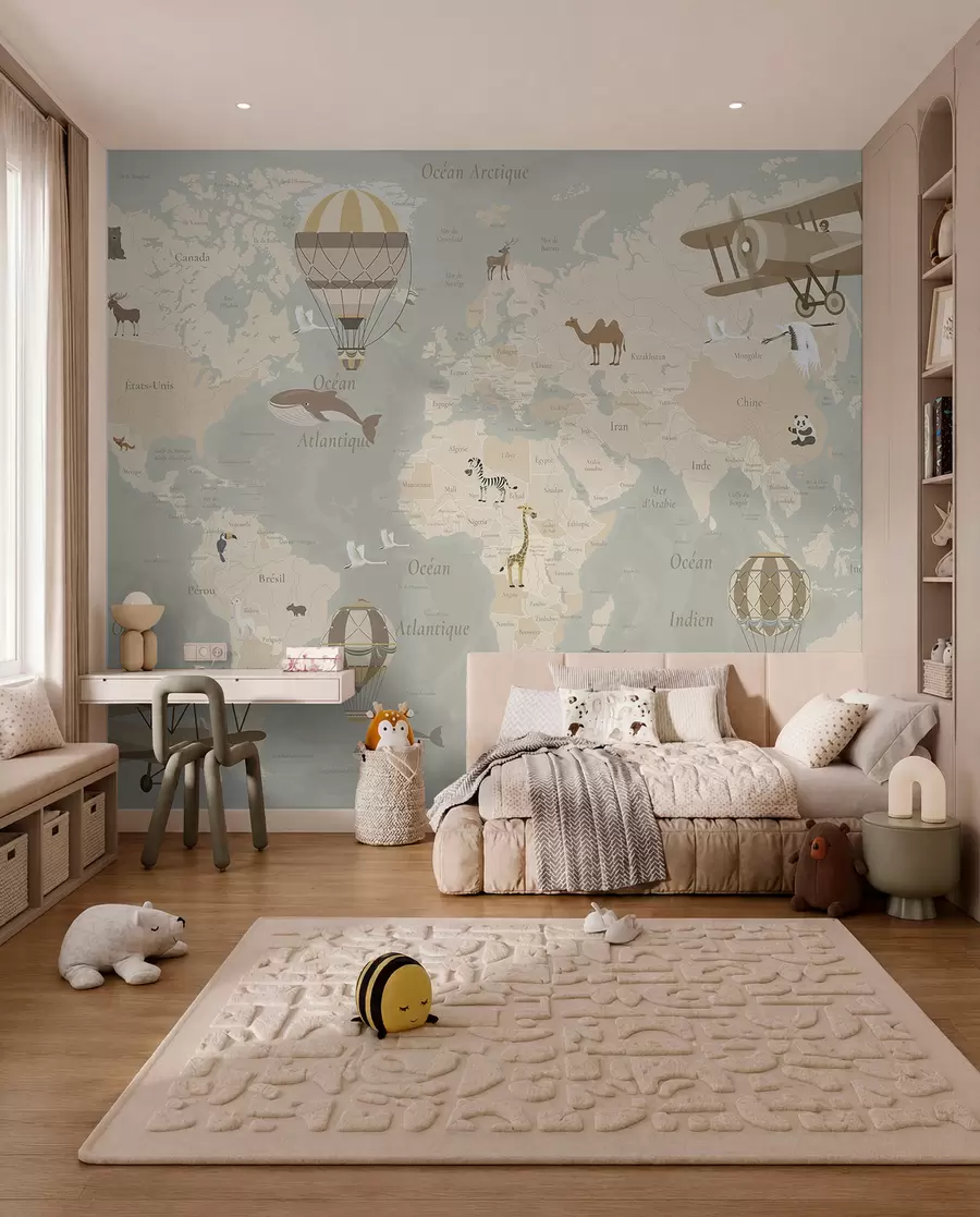Fototapete Flugwelt Französisch — Beige c00003fr