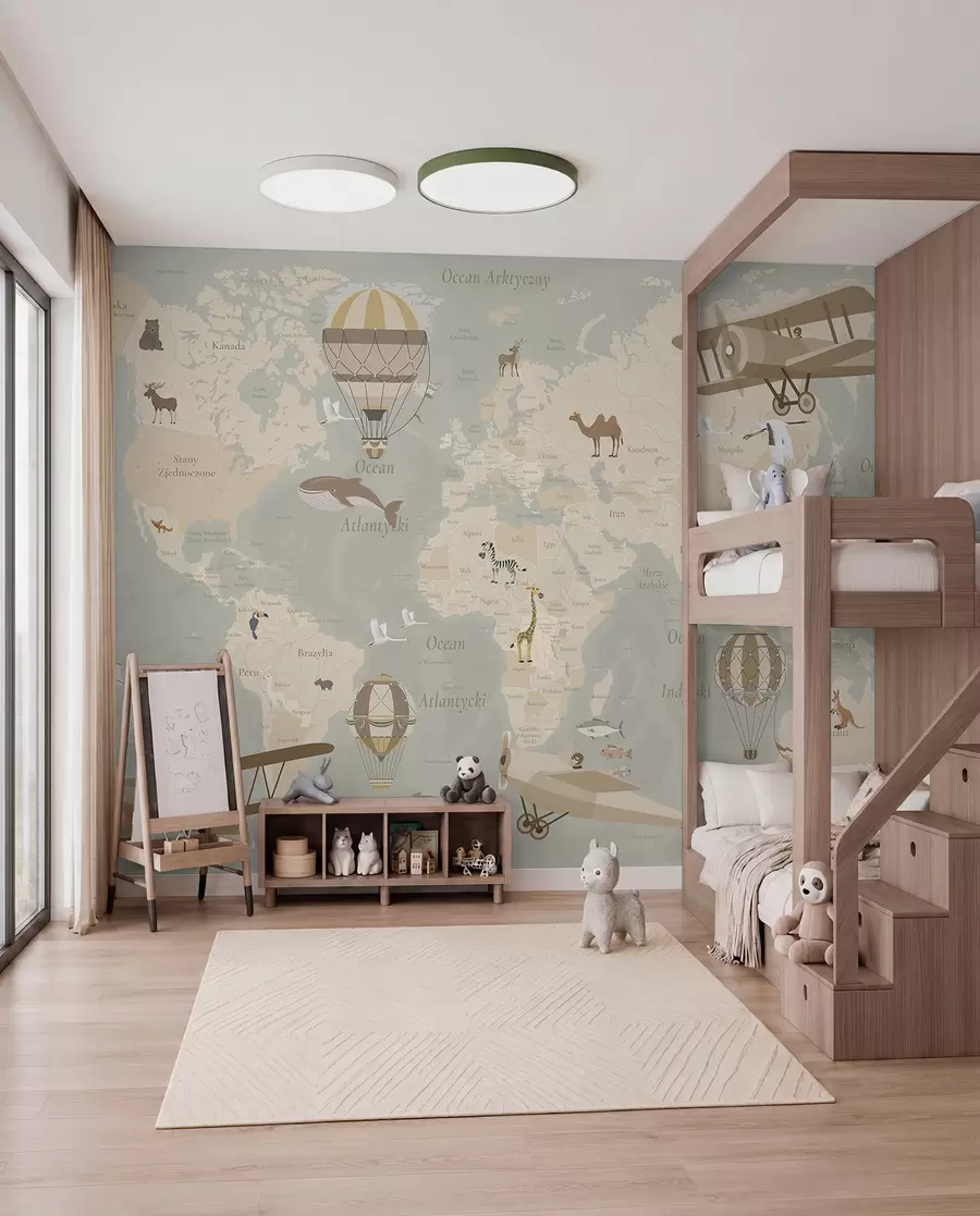 Fototapete Flugwelt Polnisch — Beige c00003pl