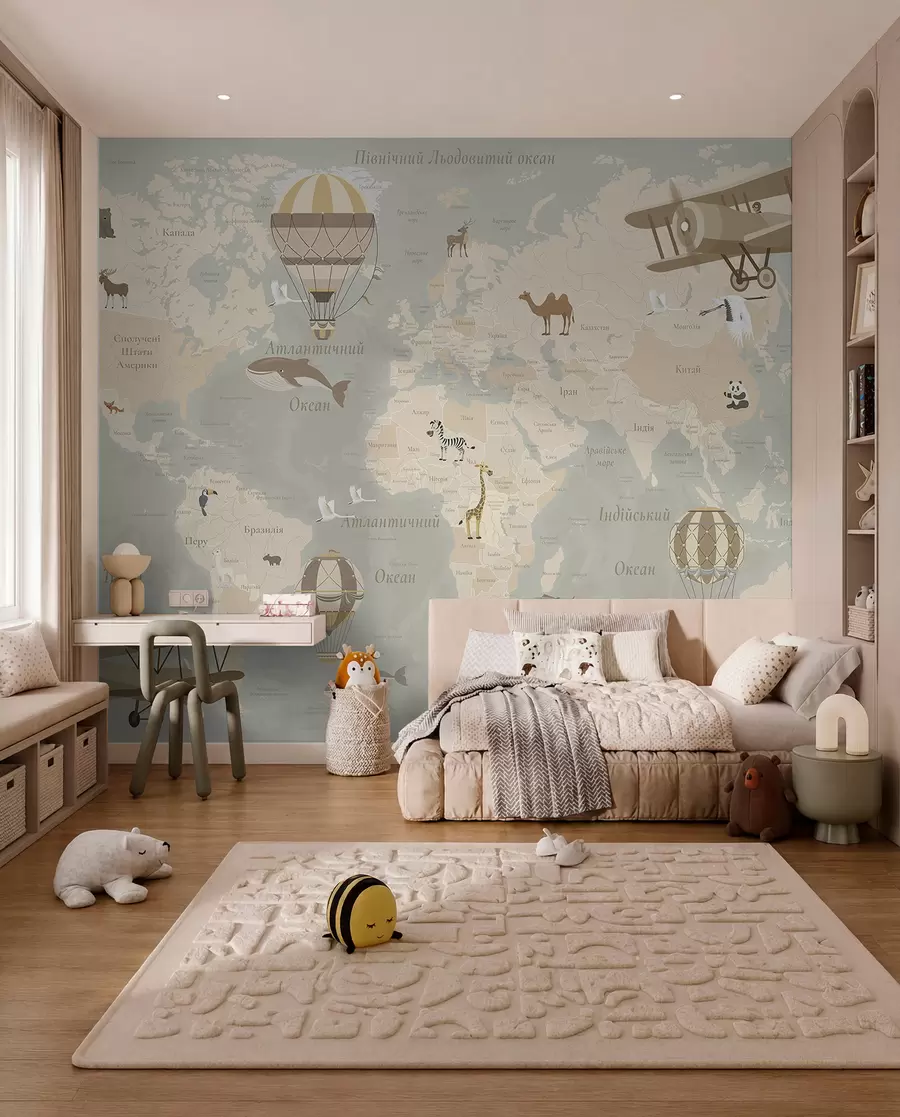Fototapete Flugwelt Ukrainisch — Beige c00003uk