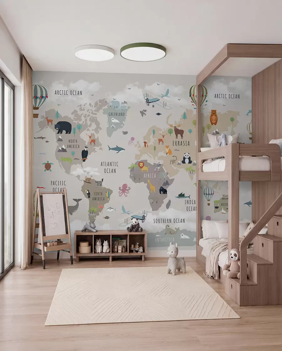 Fototapete Tieratlas auf Englisch c00002en