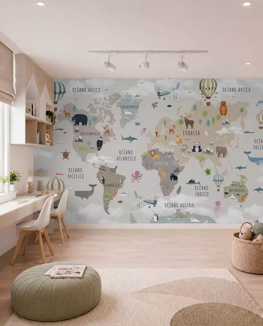 Fototapete Tieratlas auf Spanisch c00002es
