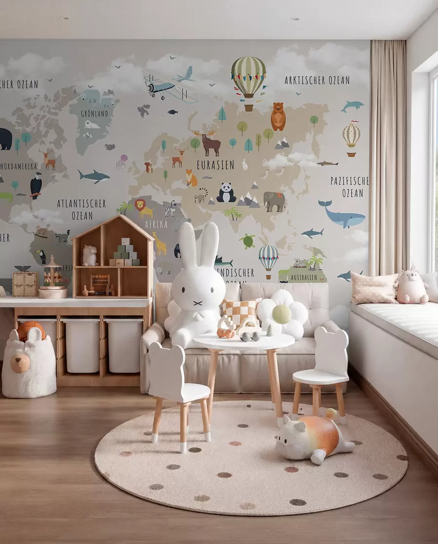 Fototapete Tieratlas auf Deutsch c00002de