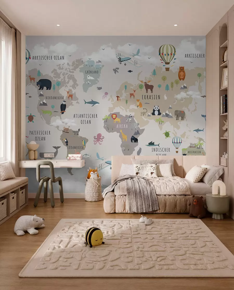 Fototapete Tieratlas auf Deutsch c00002de