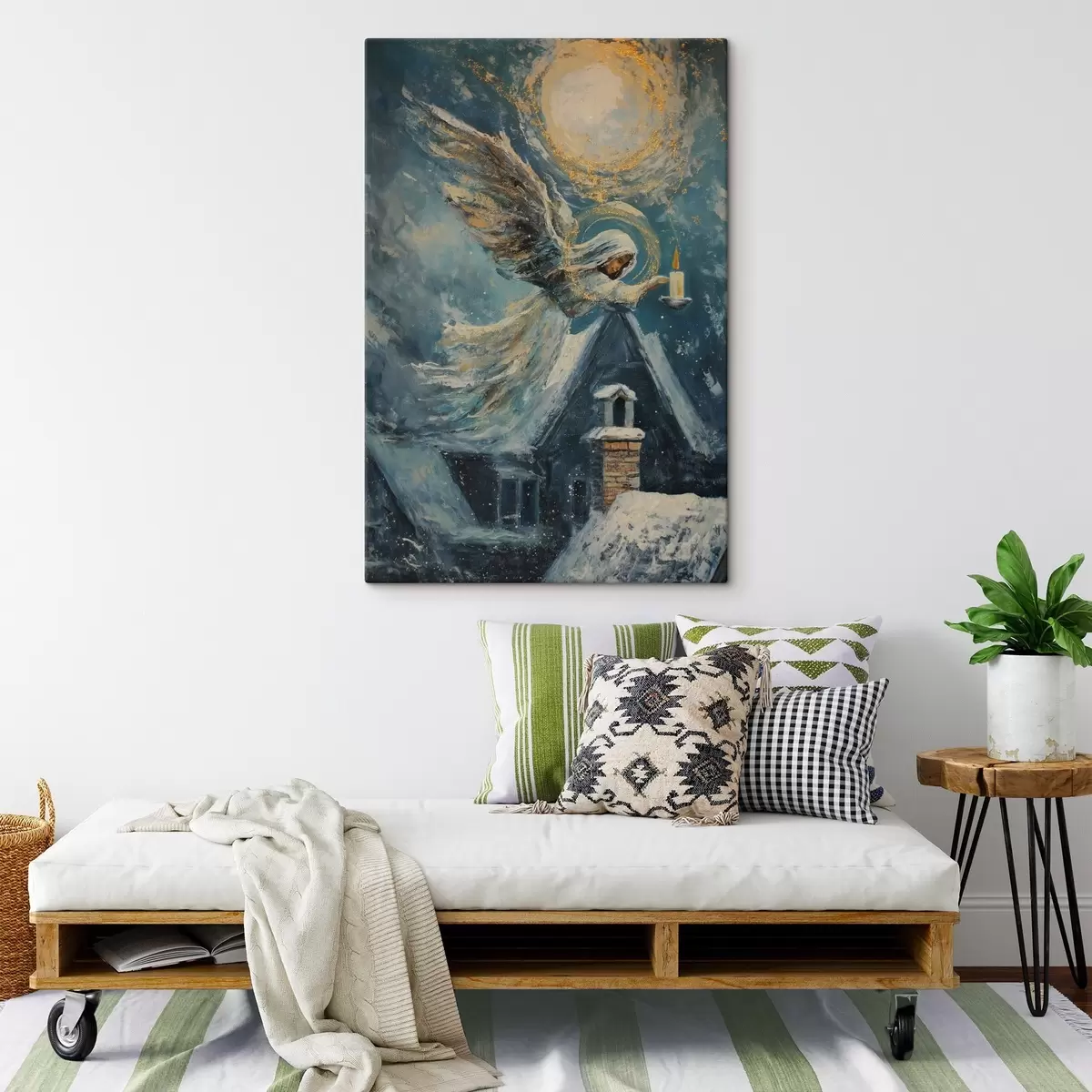 Fototapete Engel über den Häusern s46600