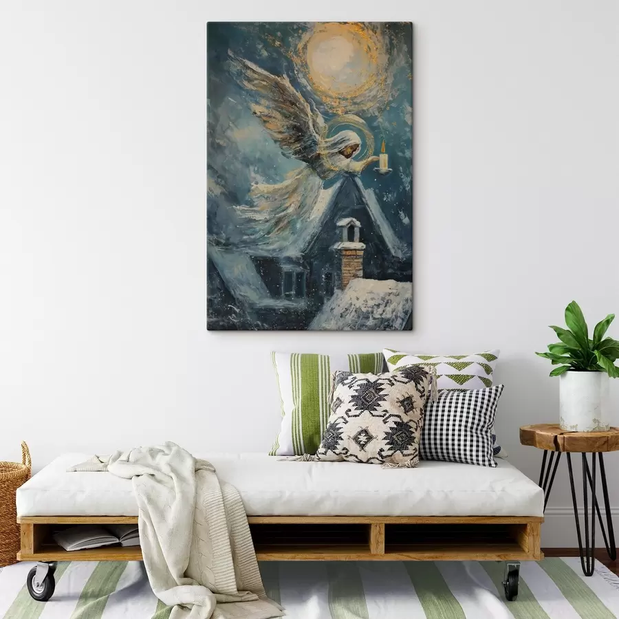 Fototapete Engel über den Häusern s46600