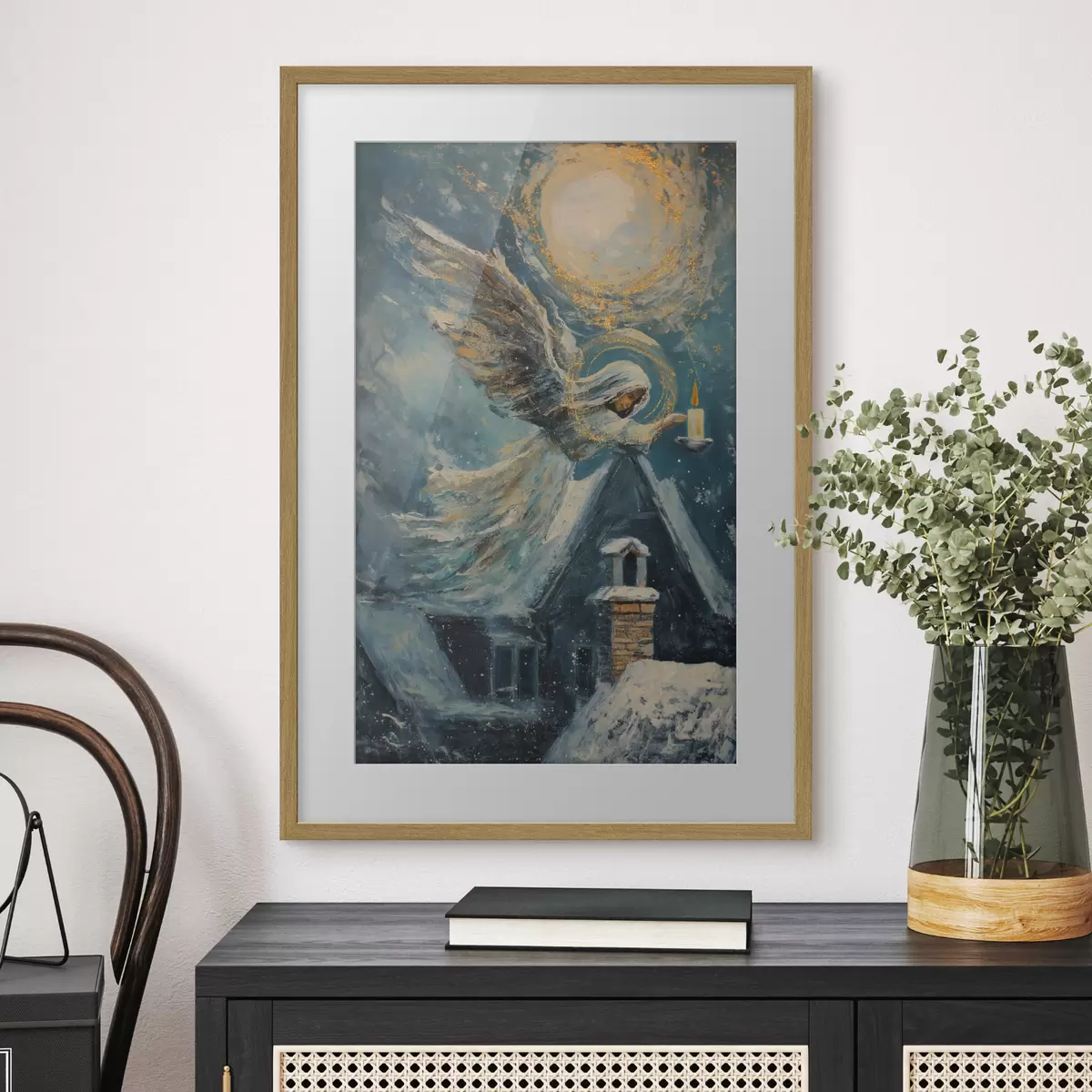 Poster Engel über den Häusern f46600