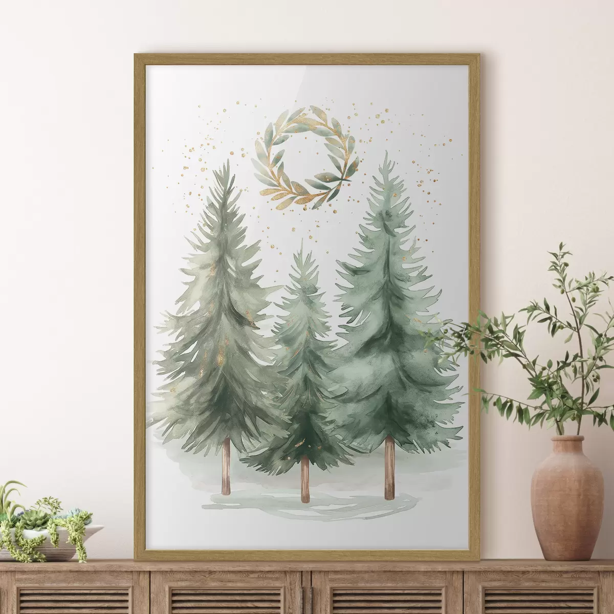 Poster Weihnachtsbäume f46609