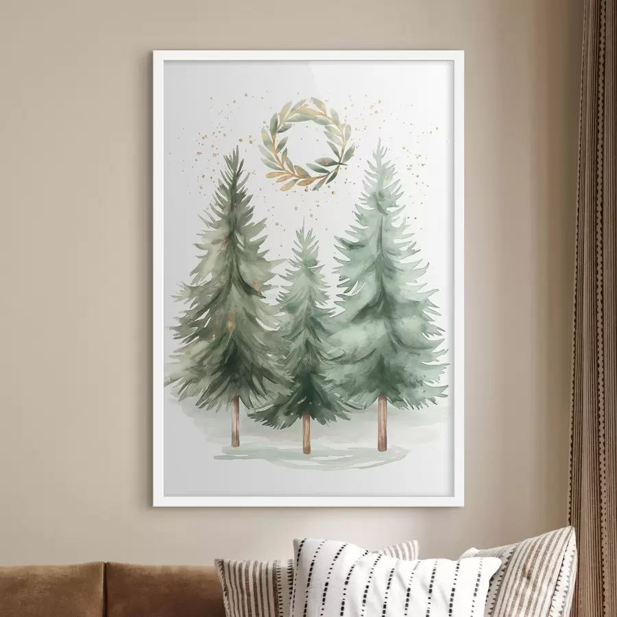 Fototapete Weihnachtsbäume f46609
