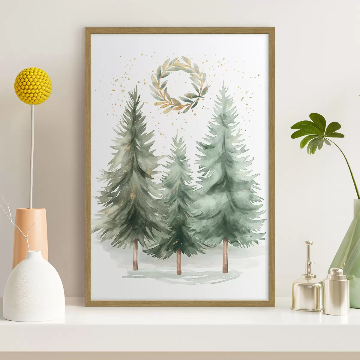 Poster Weihnachtsbäume f46609