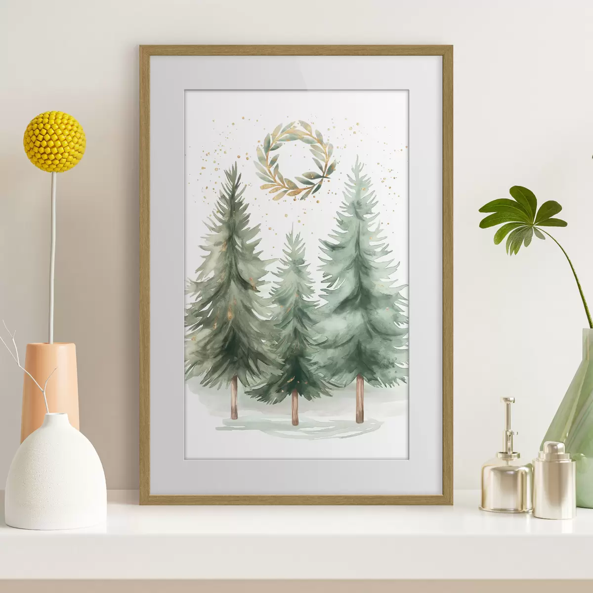Poster Weihnachtsbäume f46609