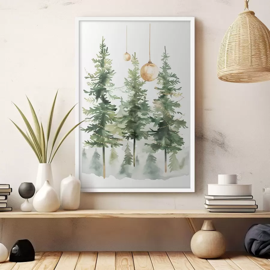 Fototapete Weihnachtsbäume f46611