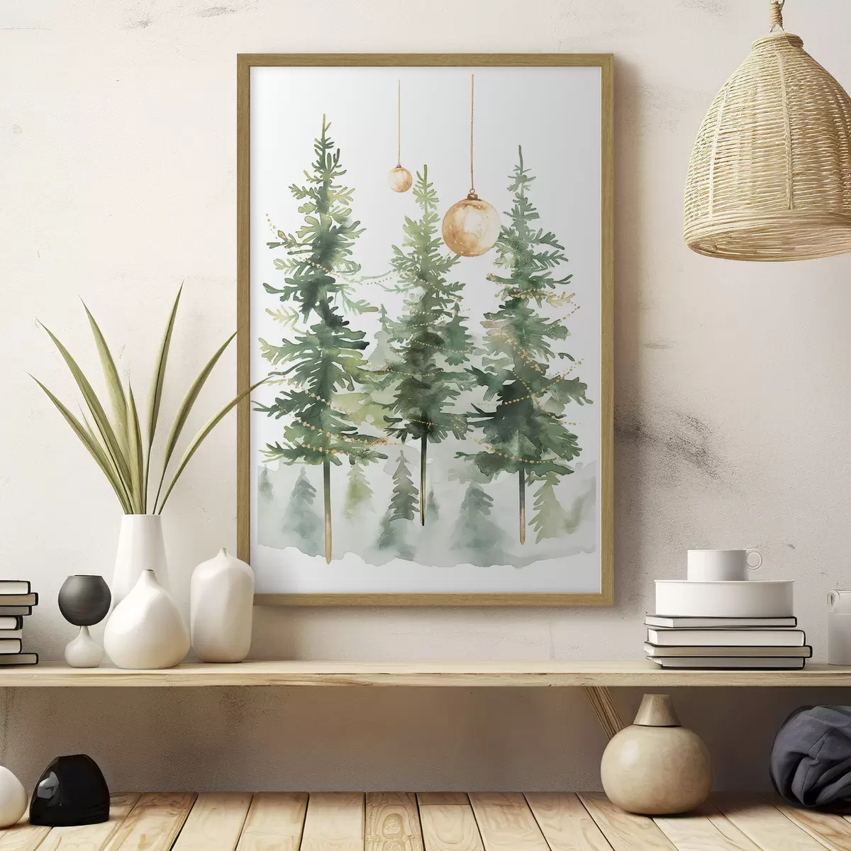 Poster Weihnachtsbäume f46611