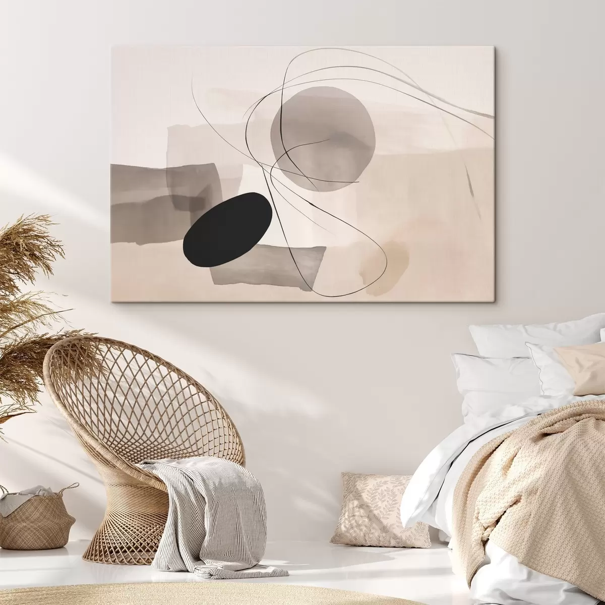 Fototapete Abstrakte Formen mit Linien s46455