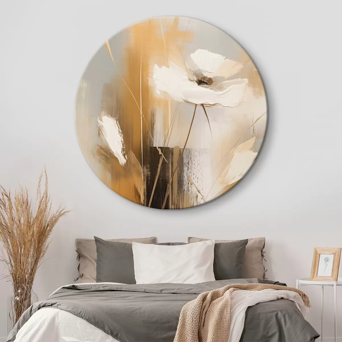 Runde Wandbilder Abstrakte Wildblume r46453