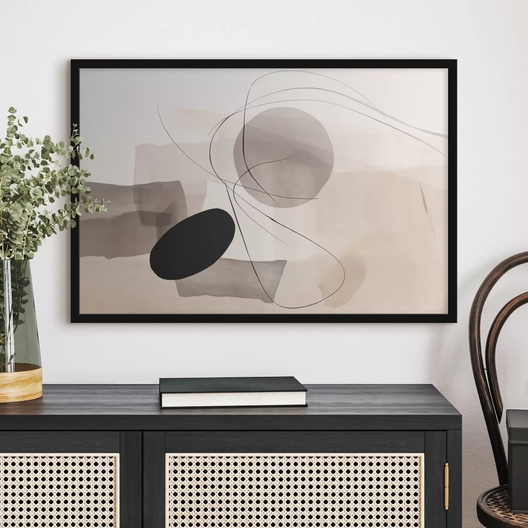 Fototapete Abstrakte Formen mit Linien f46455