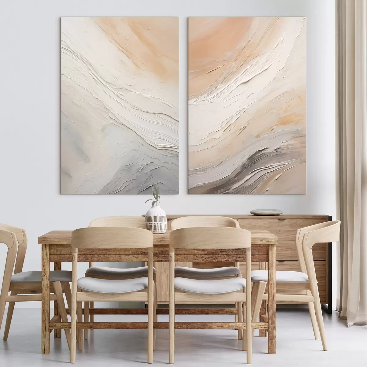 Fototapete Neutrale Putzstrukturen mit fließenden Reliefschichten m00971