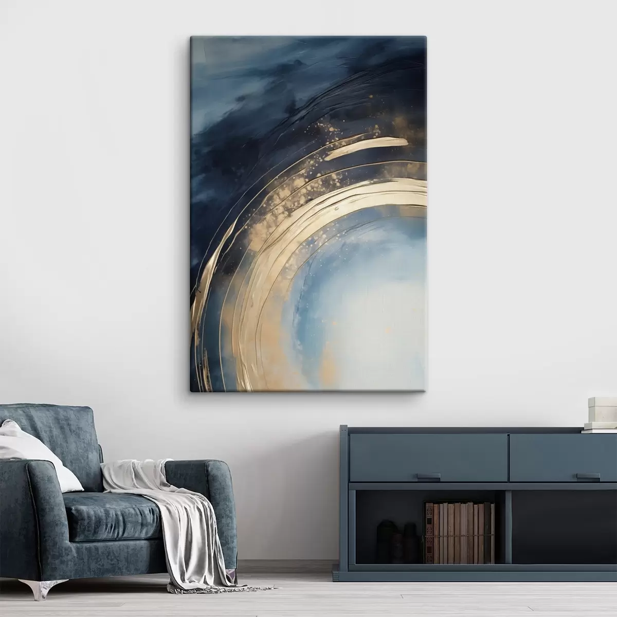 Fototapete Geschwungener Ring mit heller Mitte und gesprenkelter Glasur s46488