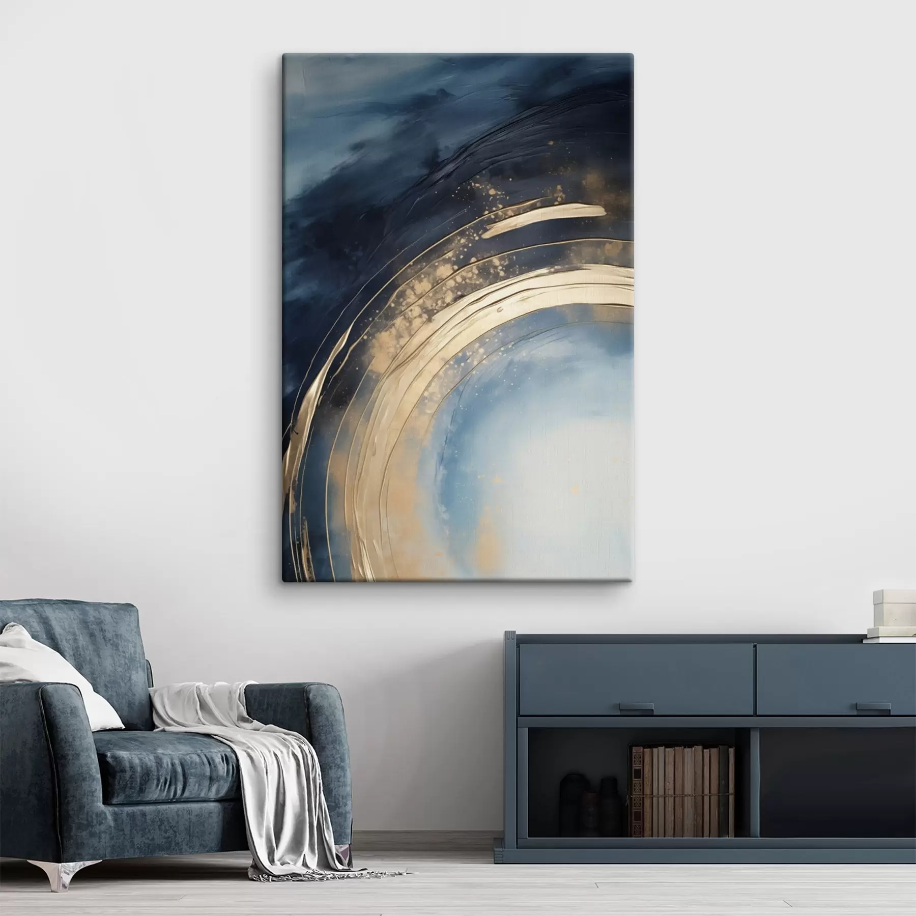 Fototapete Geschwungener Ring mit heller Mitte und gesprenkelter Glasur s46488