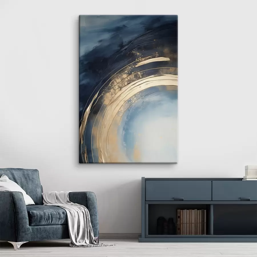 Fototapete Geschwungener Ring mit heller Mitte und gesprenkelter Glasur s46488