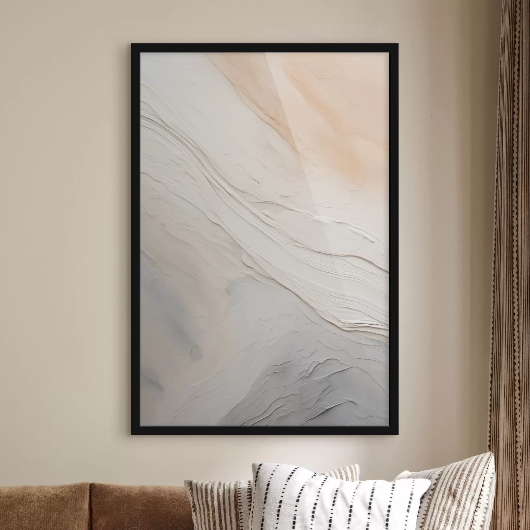 Fototapete Strukturierter Putz in sanften Elfenbein- und Sandtönen f46510