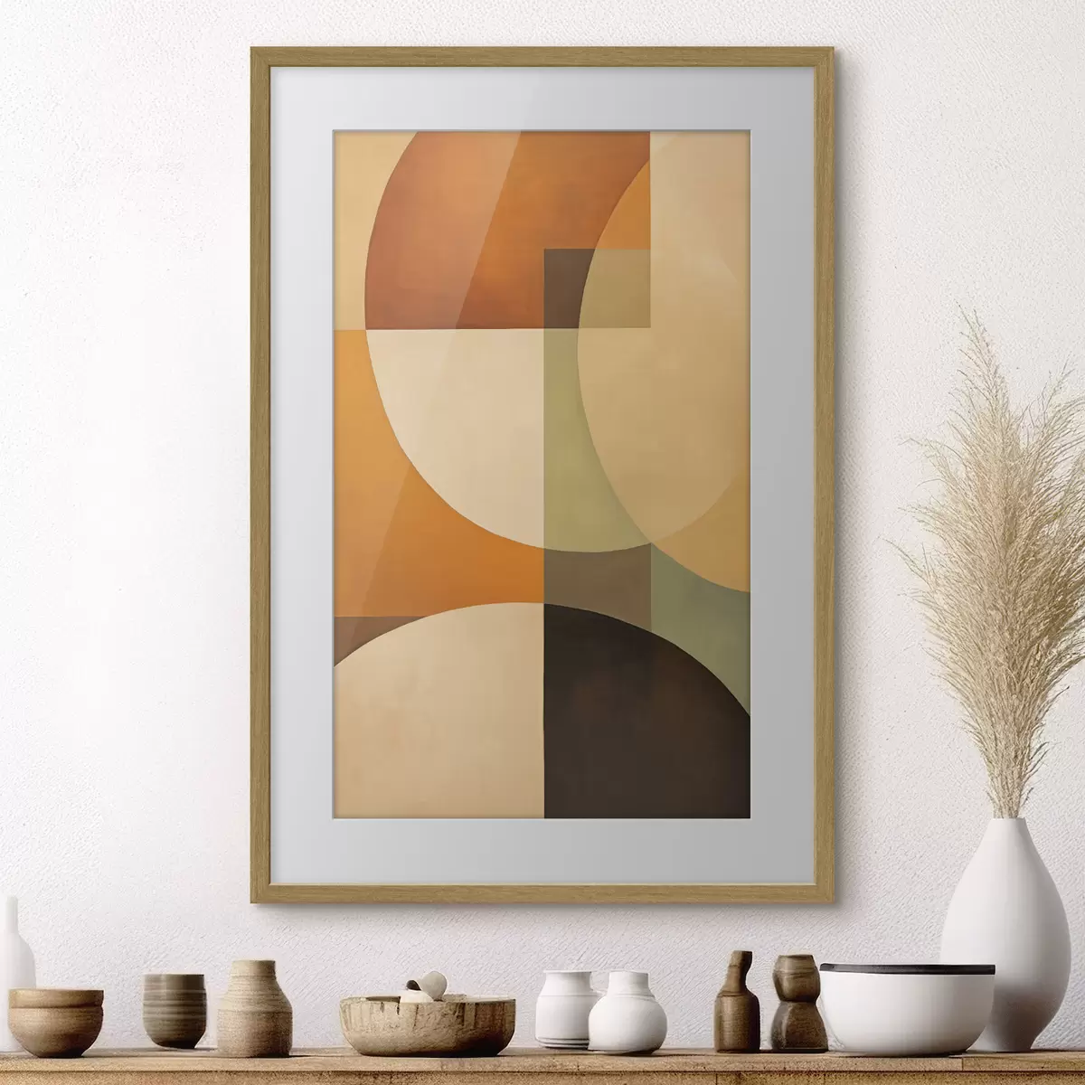 Poster Warme Begegnung der Formen f46533