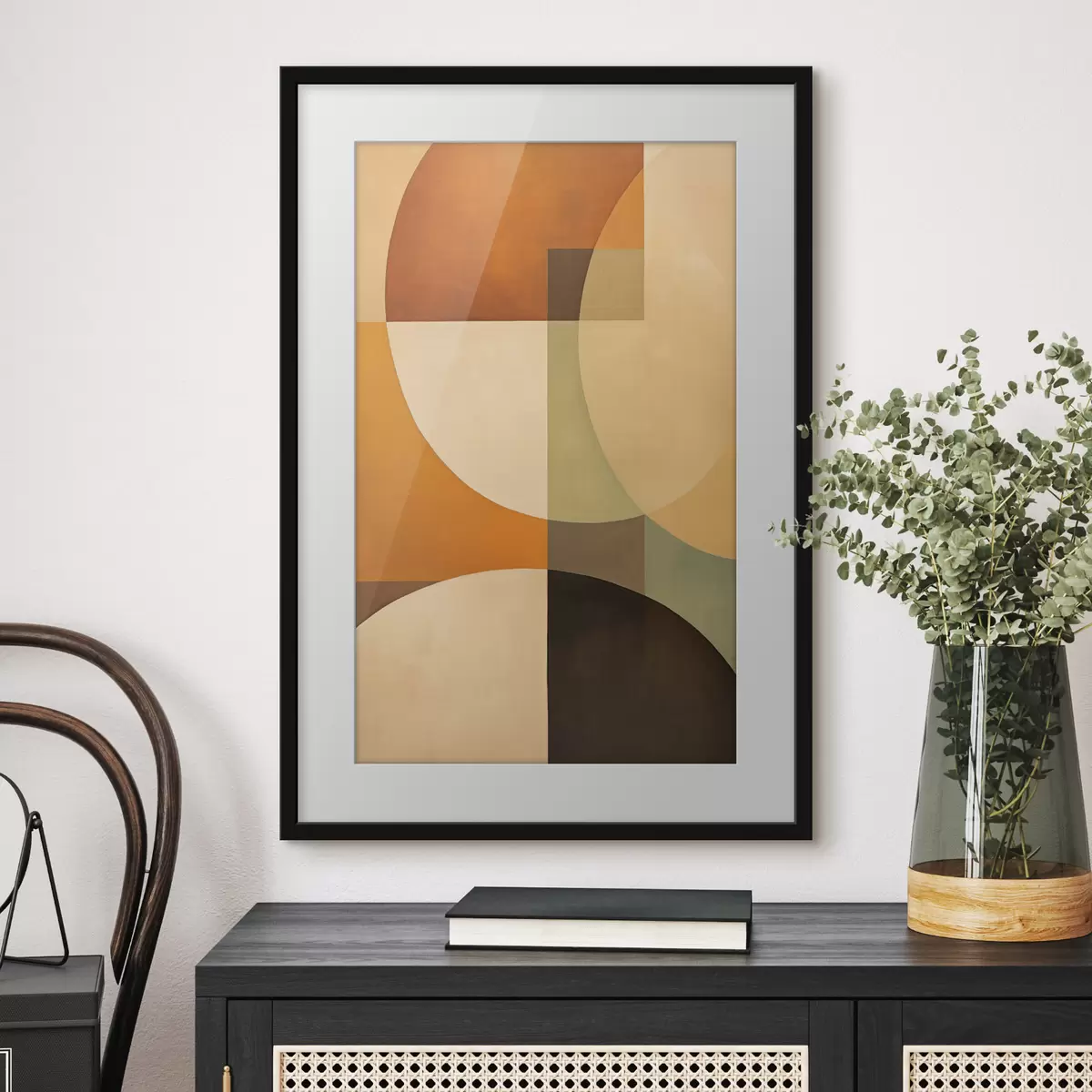 Poster Warme Begegnung der Formen f46533
