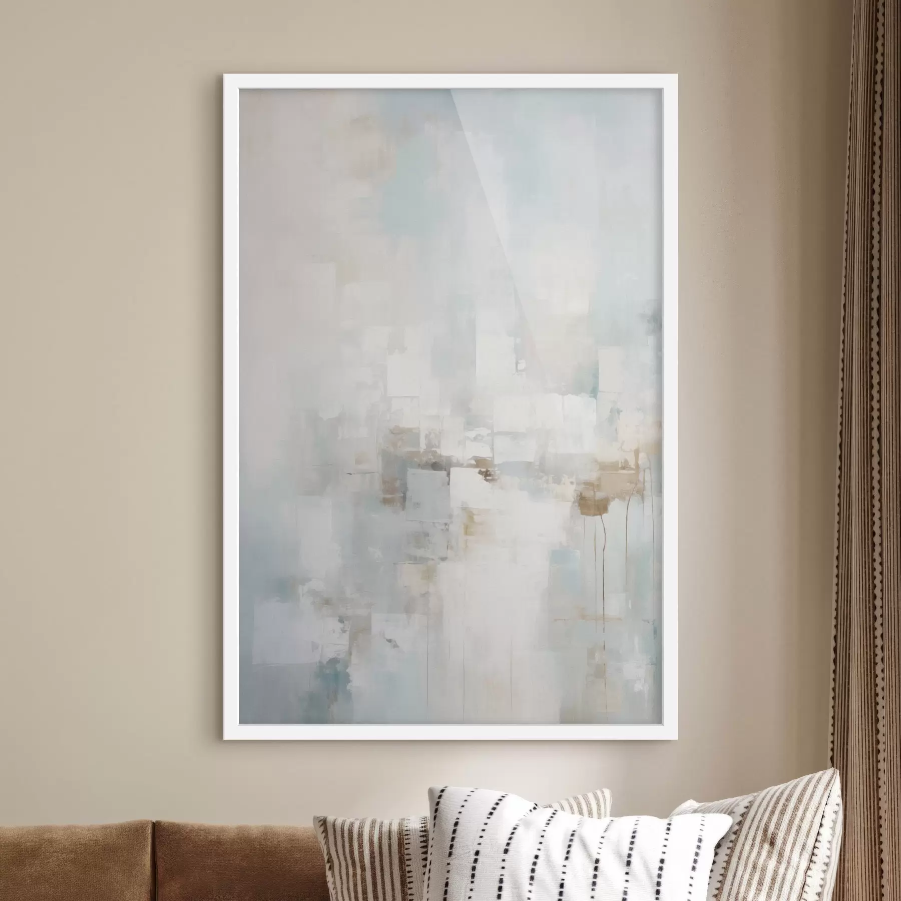Fototapete Helle Pastellfarben: Blau, Beige, Weiß f46546