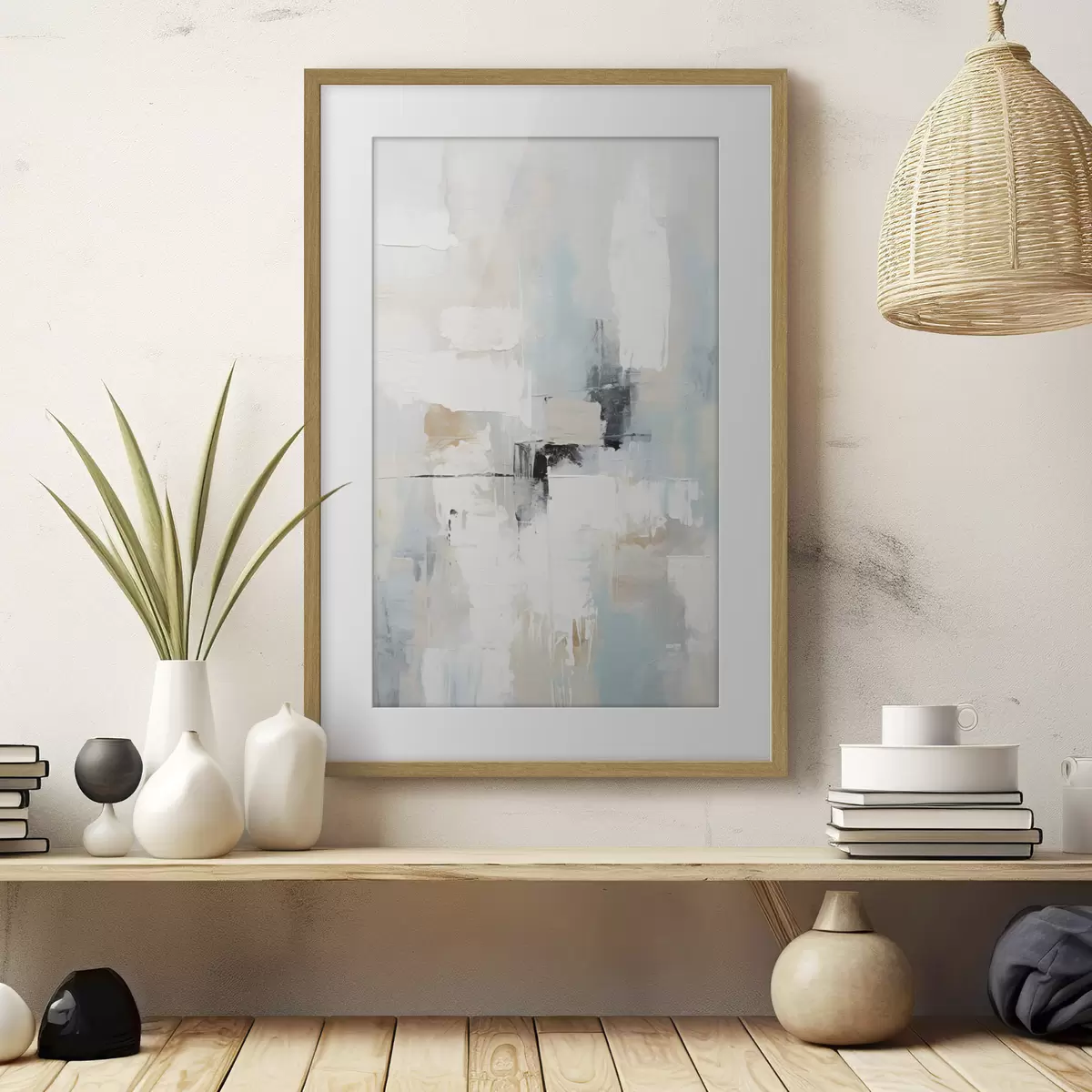 Poster Heller Farbton mit schwarzem Akzent f46548