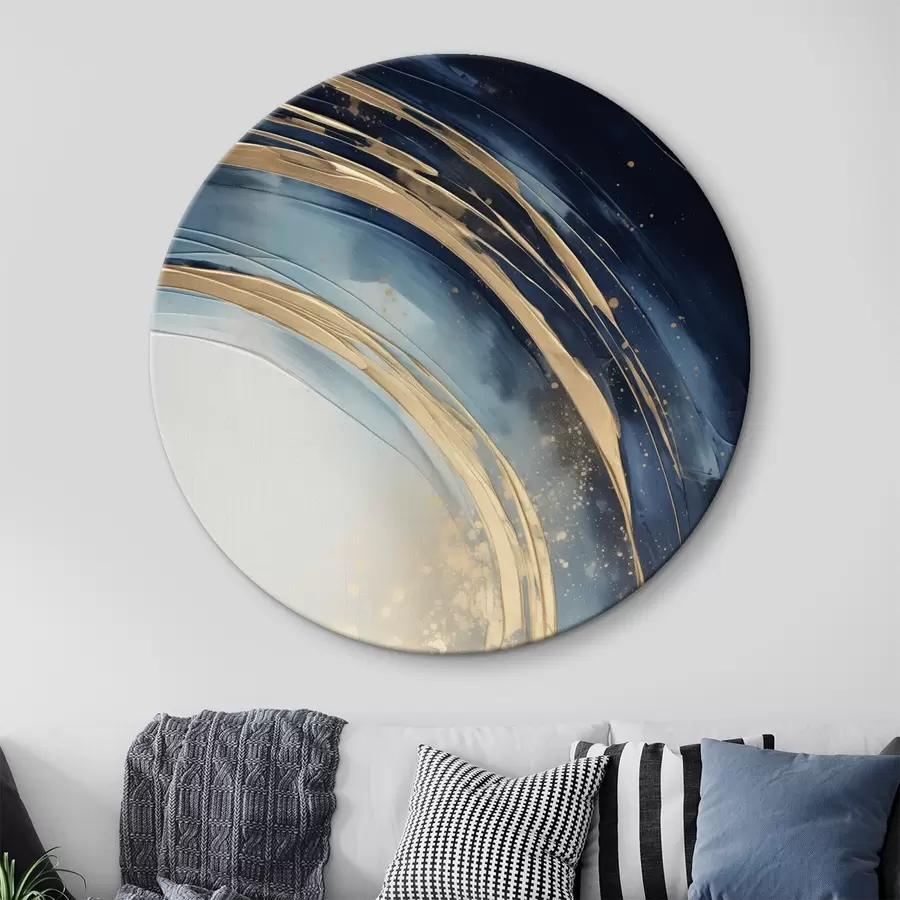 Fototapete Schmale, geschichtete Ringe über einem blassen Horizont r46489