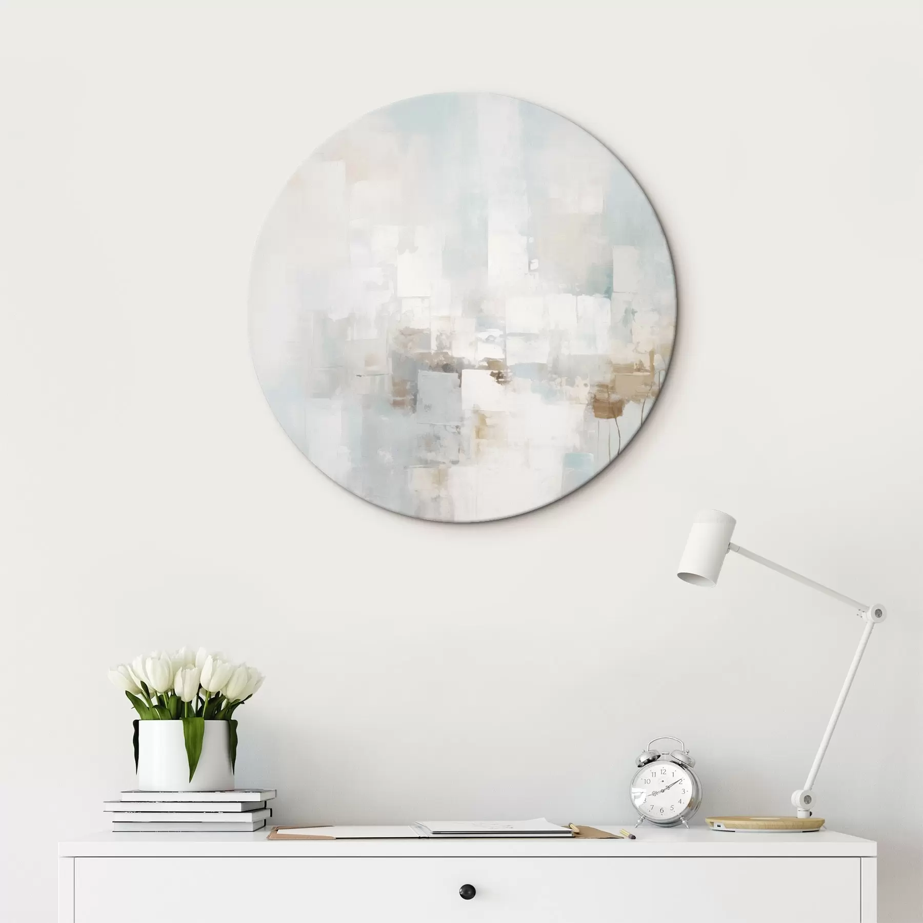 Fototapete Helle Pastellfarben: Blau, Beige, Weiß r46546