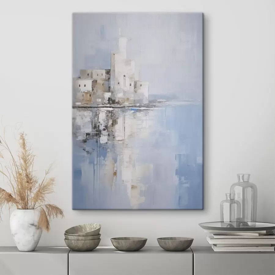 Fototapete Abstrakte Landschaftsimitation in der Malerei s46674