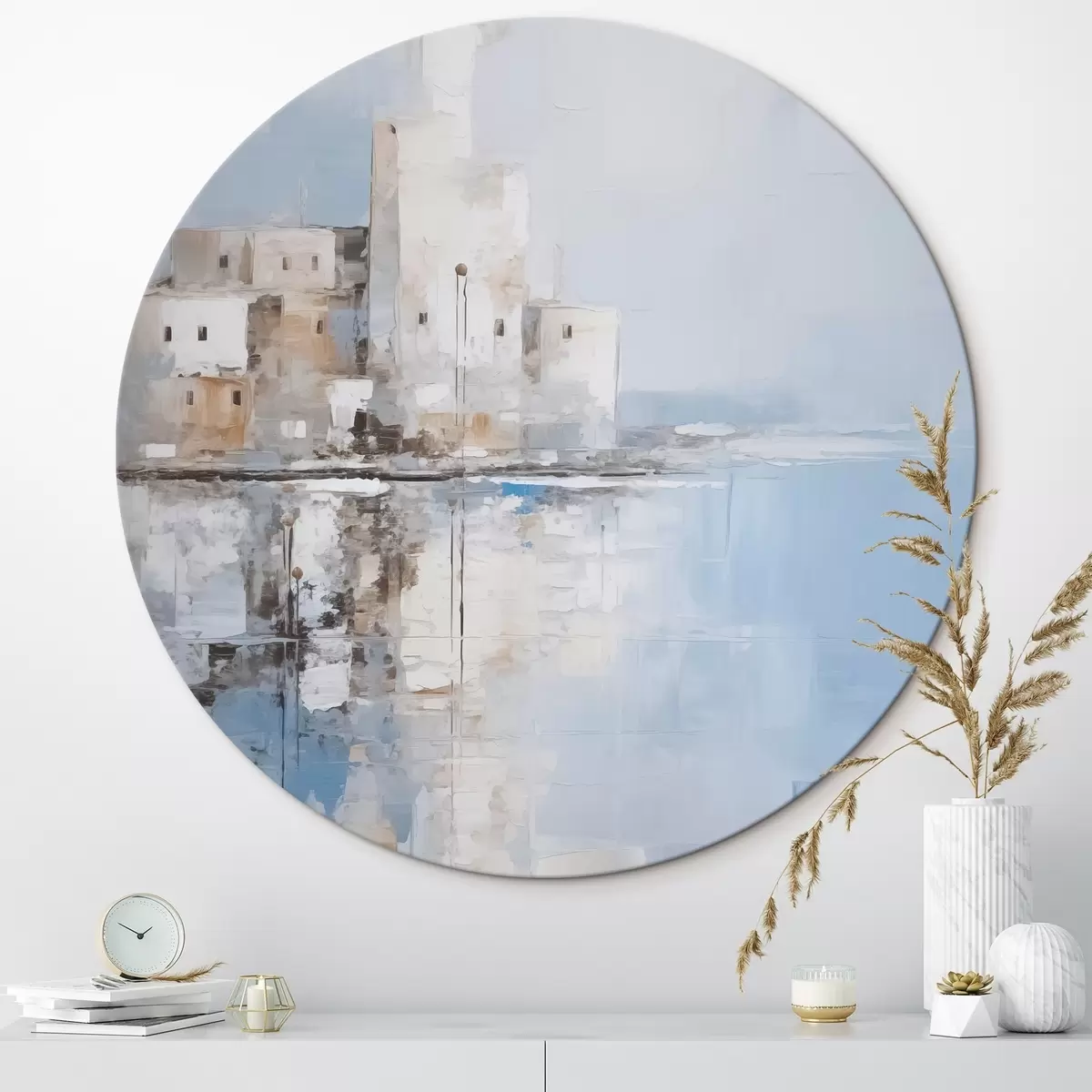 Runde Wandbilder Abstrakte Landschaftsimitation in der Malerei r46674