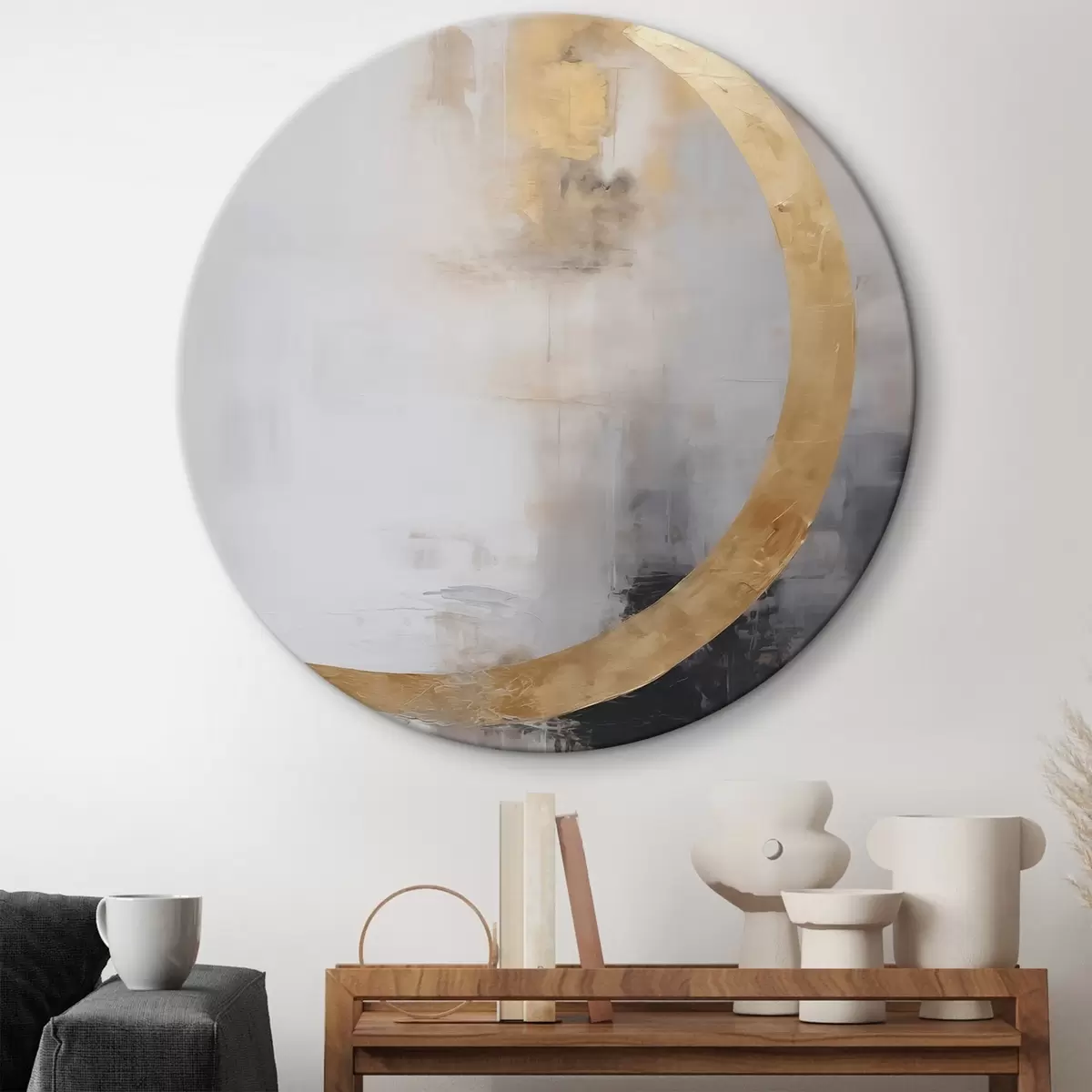 Runde Wandbilder Abstraktion Nachahmung der Malerei r46675