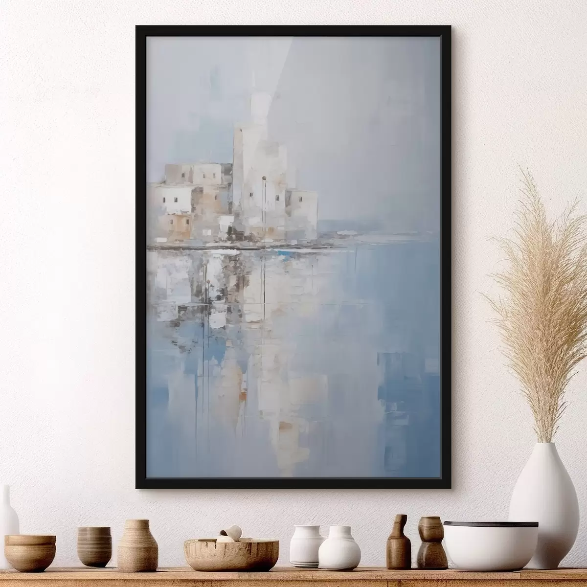 Poster Abstrakte Landschaftsimitation in der Malerei f46674