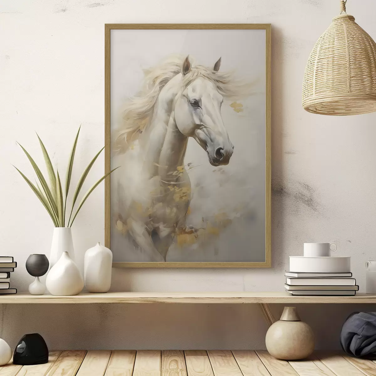 Poster Pferd imitiert Malerei f46680