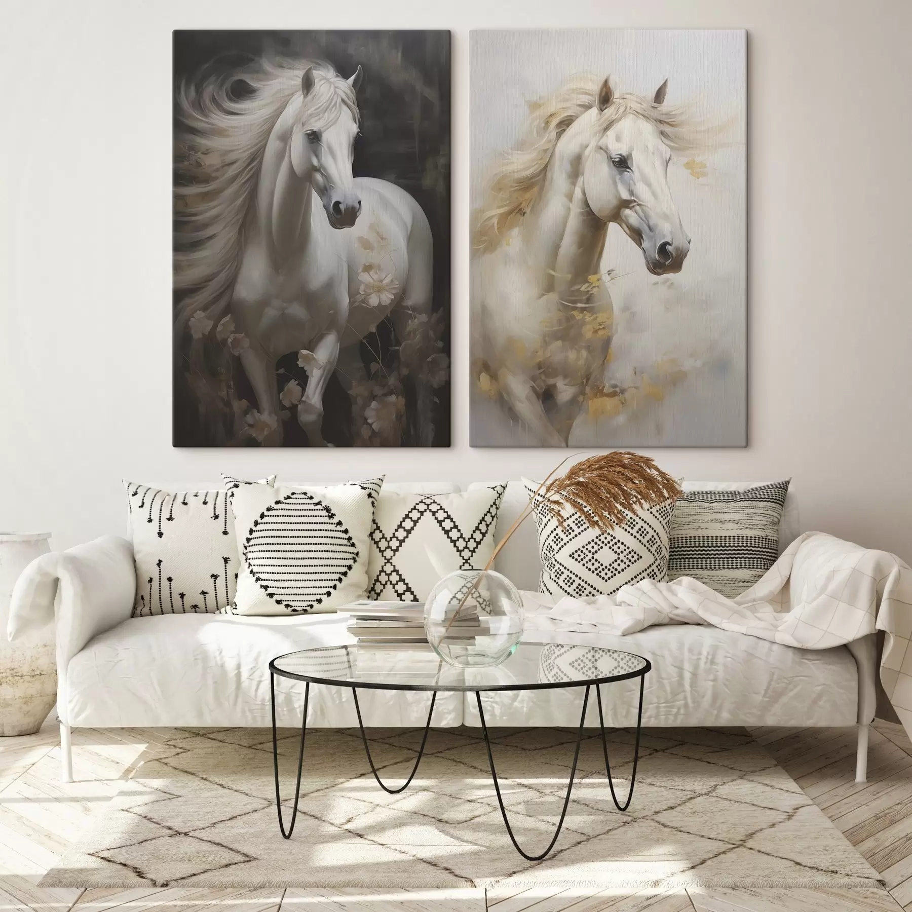 Fototapete Pferd imitiert Malerei m01000