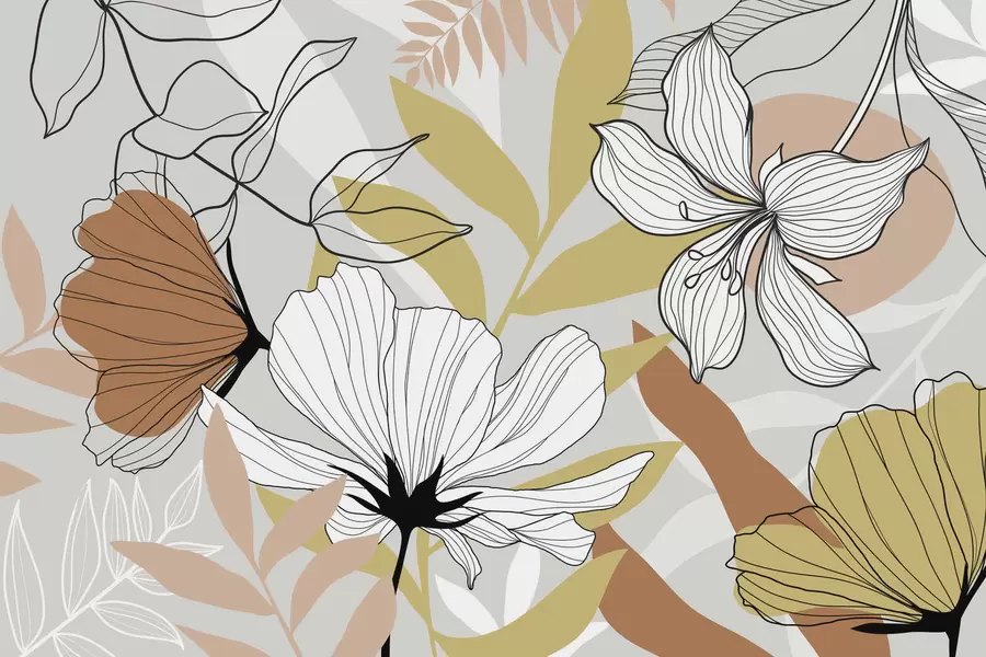 Fototapete Abstrakte Pflanzen und Blumen w04898