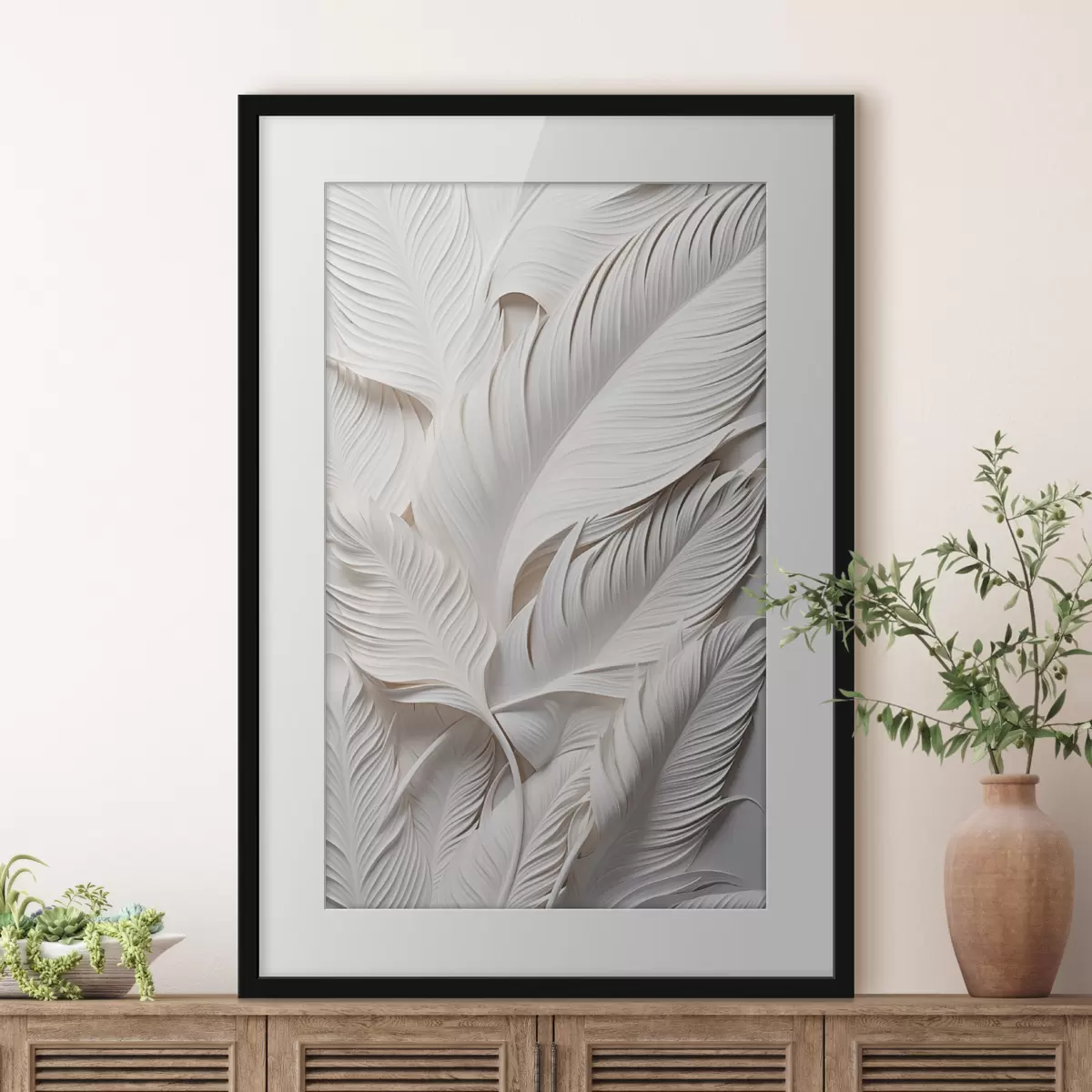 Poster Weißes Rascheln f46706