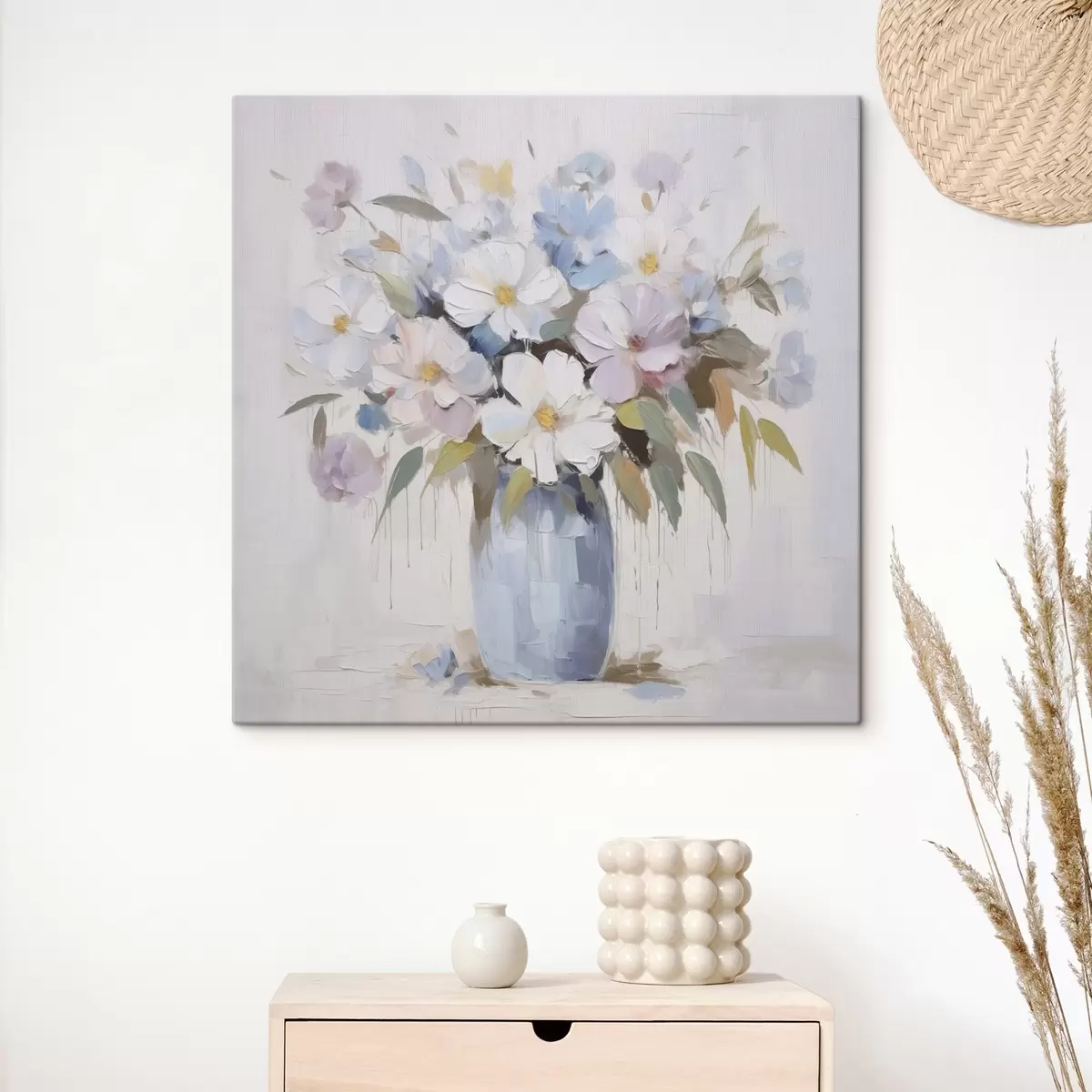 Fototapete Blumen in einer Vase – Imitationsgemälde s46714