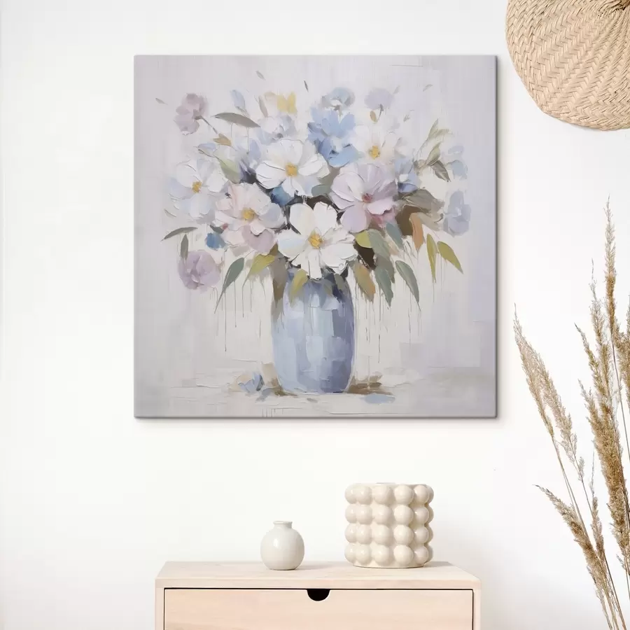 Fototapete Blumen in einer Vase – Imitationsgemälde s46714