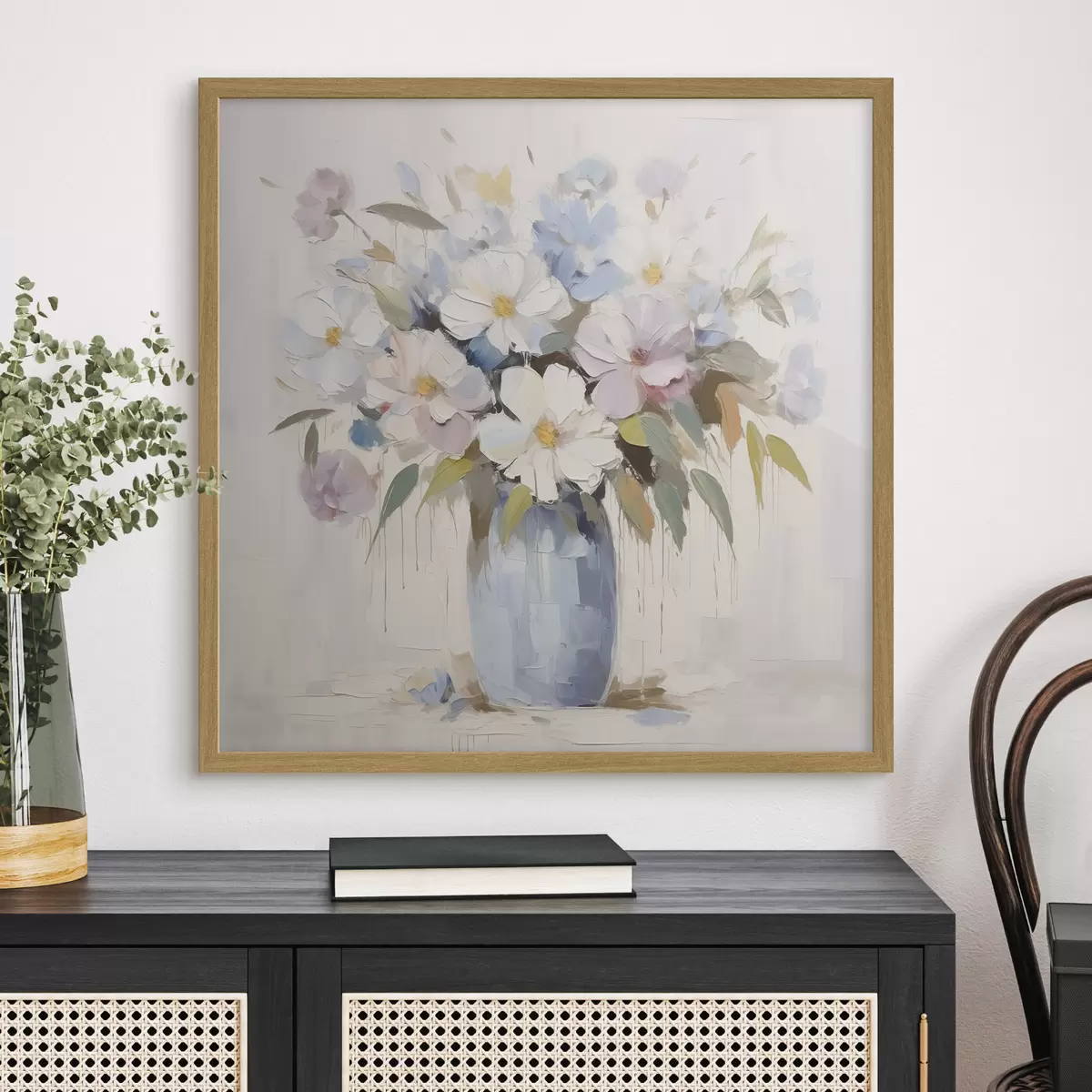 Poster Blumen in einer Vase – Imitationsgemälde f46714