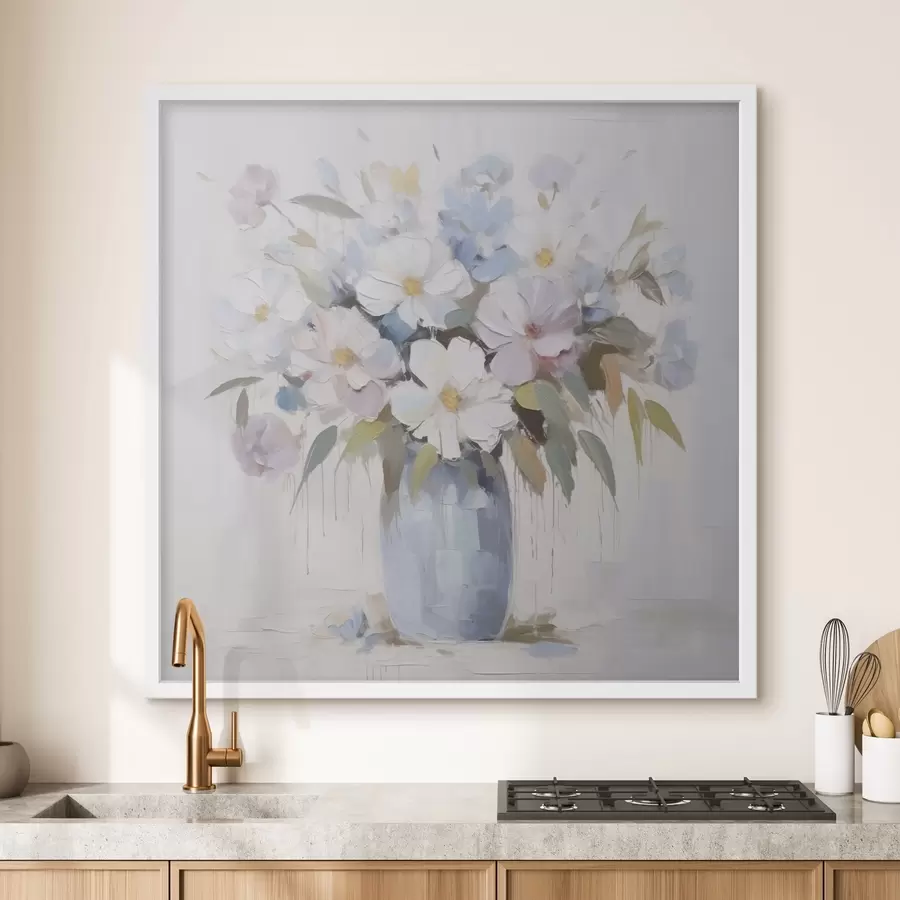 Fototapete Blumen in einer Vase – Imitationsgemälde f46714