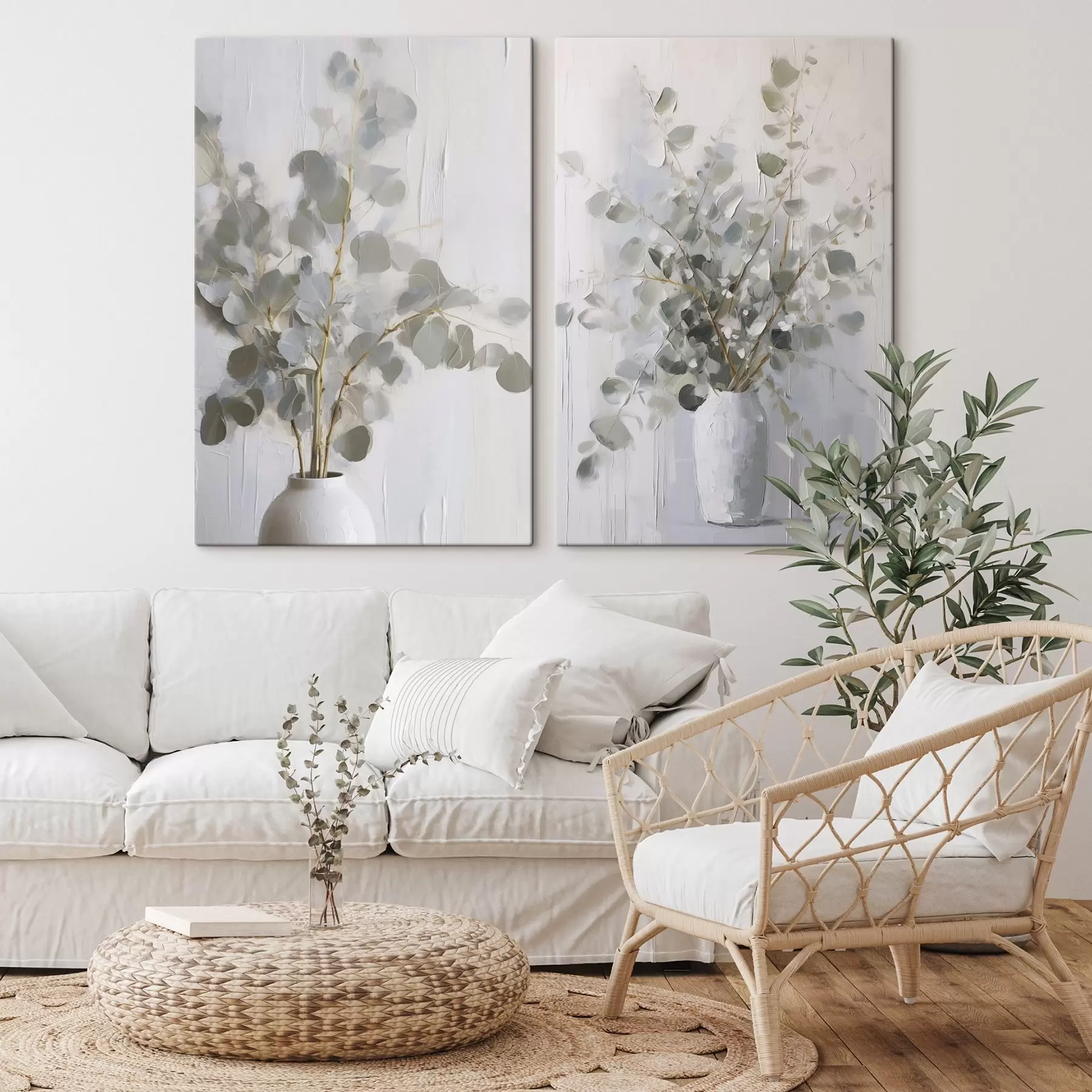 Fototapete Zweige in einer Vase – Imitationsgemälde m01020