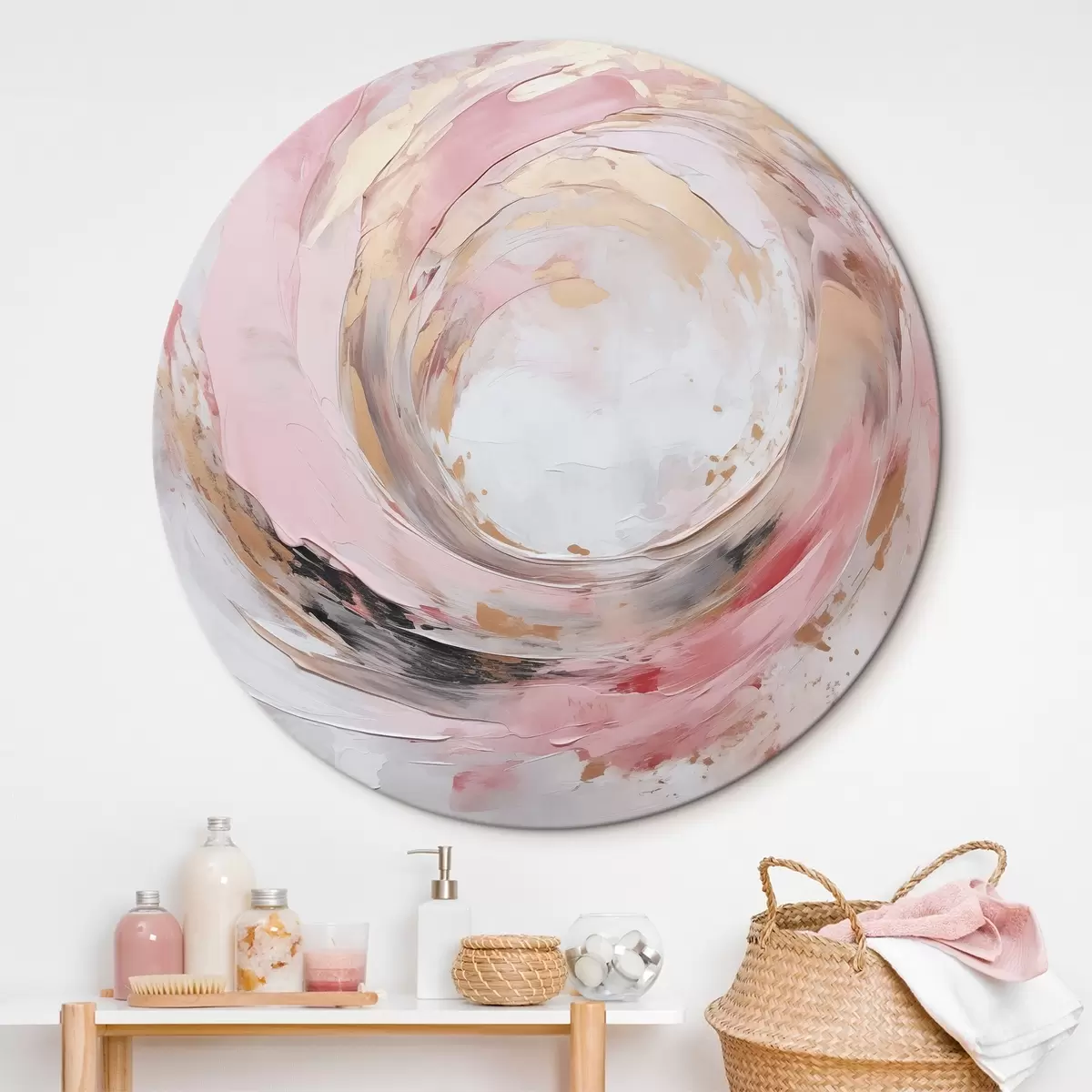 Runde Wandbilder Wirbelwind, Gemäldeimitation r46744